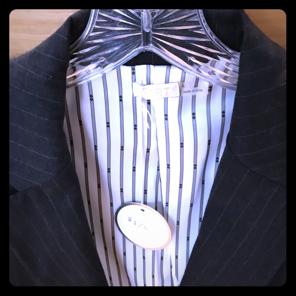 Grey Pinstripe Blazer